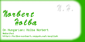 norbert holba business card